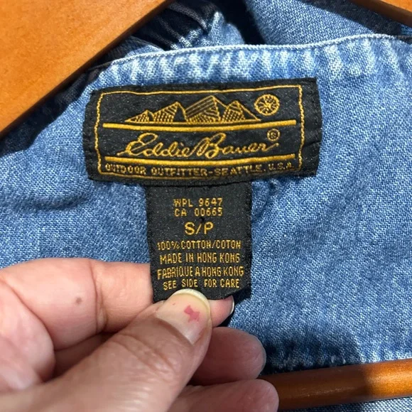 Vintage Eddie Bauer Denim Sleeveless Zip-Up Romper Size S - Picture 7 of 7